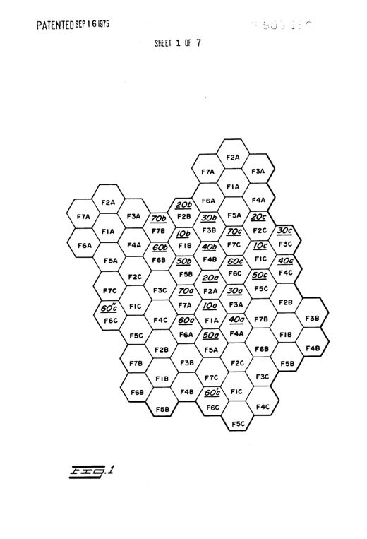 Radio telephone system patent drawing, 1975